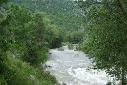 The Struma river flows towards Greece.