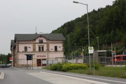 Ankunft auf dem Bahnhof Bad Schandau.