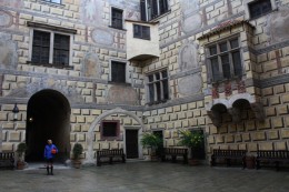 In Cesky Krumlov.