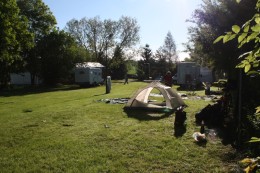 Der Morgen nach dem Sturm auf dem Campingplatz Drusus.